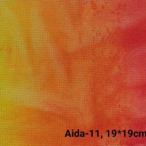 Фоновая канва Aida-11 желтый-оранжевый 19×19см