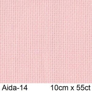 Канва Aida-14 50х50см 414-розовый