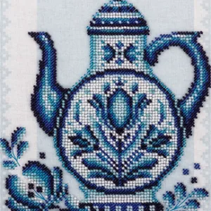Вышивание бисером 8-159 Синие лепестки 18×21,5см