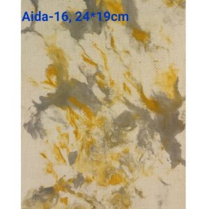 Фоновая канва Aida-16 24×19см серый-желтый
