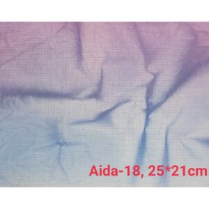 Фоновая канва Aida-18 25×21см сиреневый-синий