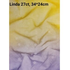 Фоновая канва Linda-27ct 34×24см сиреневый-желтый+цветы