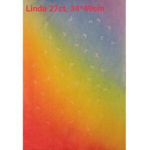 Фоновая канва Linda-27ct 34×49см радуга + бабочки