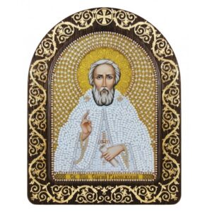 Икона бисером 5017 Св. Сергий Радонежский 10×13,5см