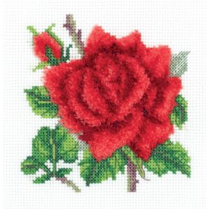Объемная вышивка 8-351 Роза 12,5×12,5 см