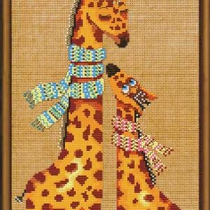 Вышивка крестиком ННД4024 “Жирафики” 19x30cм