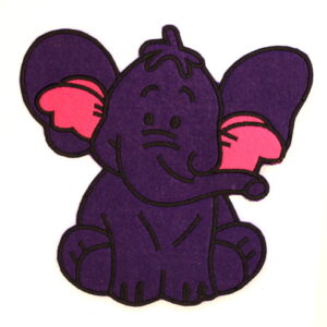 Термоэмблема 680.3003 “Слон фиолетовый” 18×17см
