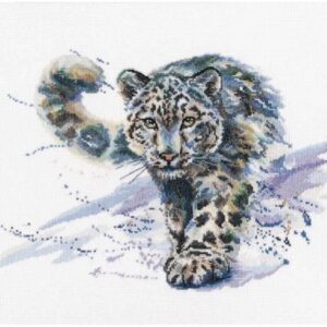Вышивка крестиком М677 «Снежный леопард» 36х23см