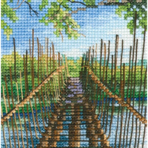 Вышивка крестом C313 «Мост у озера Austin» 9×13,5см