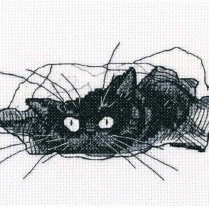 Вышивка крестиком М667 «Черный кот» 13,5х8см РTO