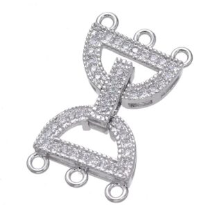 Застежка Премиум c циркониями 26×14мм/1шт, выбор