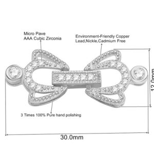Застежка Премиум с циркониями 30×12мм/1шт, выбор