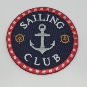 Термоаппликация “Sailing Club” синий д.61мм