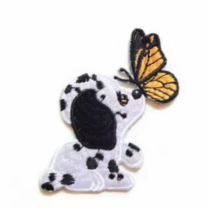 Термоэмблема арт.819 Щенок с бабочкой 6,3х9,7см