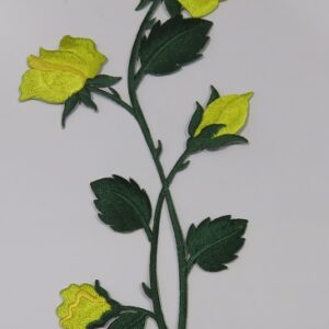 Термоэмблема 25см “Желтая роза”
