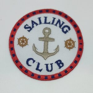 Термоаппликация “Sailing Club” белый д.61мм
