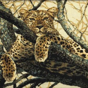 Вышивка крестом 937 «Леопард» 60x60cм Риолис
