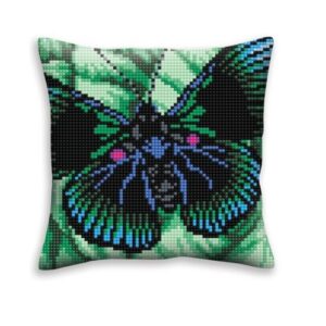 Вышивка крестиком подушка 5.309 “Бабочка” 40×40 см