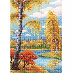 Алмазная мозаика MC-010 Осенний пейзаж 19×27 см
