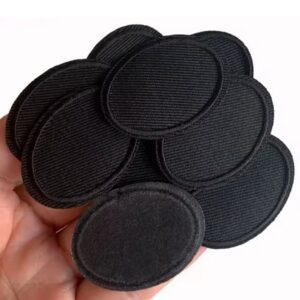 Термоэмблема Овал/черный 3,2х4,2см/1шт