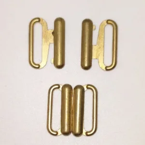 Застежка для бюстгальтера из 2-х частей, 15мм, цвет античное золото