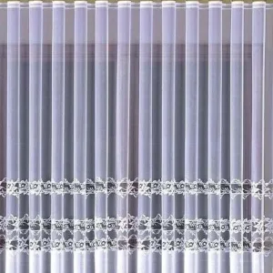 Ткань для занавесок 574232, высота 250см, цвет белый (50см)