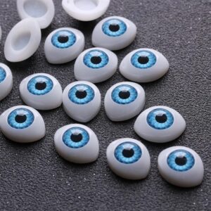 Глазки для кукол миндалевидные цвет: синий, 1пара (выбор размера)