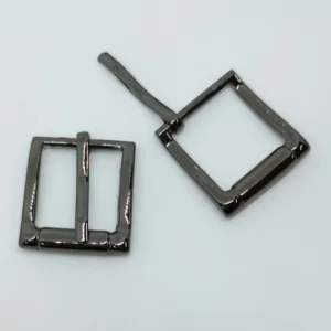 Пряжка металлическая GB1270, 20mm(26x26mm) цвет темный никель
