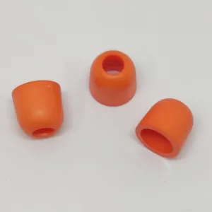 Наконечник для шнура d.11мм (внутренний d.5мм) цвет оранжевый 1шт.