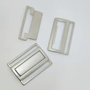 Пряжка для резинки 7617-7618, 50mm(55x40mm) цвет матовое серебро