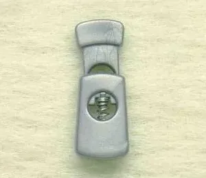 Стоппер для шнура плоский B7547, 10×20мм – 1шт. под серебро