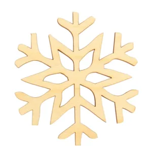 Подвеска из дерева “Снежинка” 10×10см DZ90001