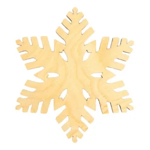 Подвеска из дерева “Снежинка” 10×10см DZ90006
