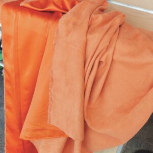 Ткань декоративная арт.5354/велюр цвет: оранжевый, цена за 50см