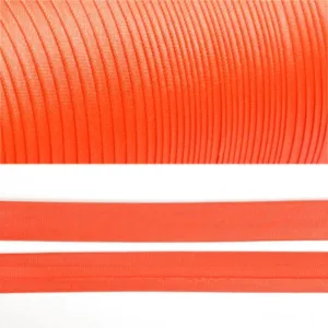 Косая бейка атласная, ширина 15мм, цвет: 099 (темно-оранжевый)