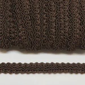Тесьма декоративная «Булет», ширина 13мм, цвет: темно-коричневый, 50см