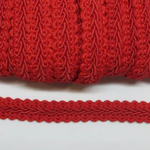 Тесьма декоративная «Булет», ширина 13мм, цвет: красный, 50см