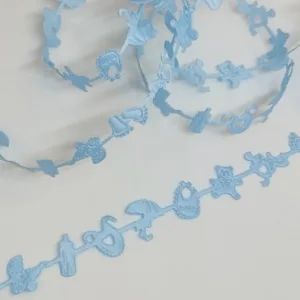 Тесьма декоративная «Baby», ширина 16мм, цвет: голубой