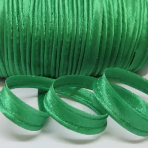 Кант атласный, ширина 10мм, цвет: 060 (ярко-зеленый)
