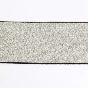 Резинка декоративная 700266 серебряный металлик на черном 40мм, 50см