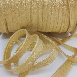 Кант отделочный со шнуром, ширина 10мм, цвет: золотой металлик