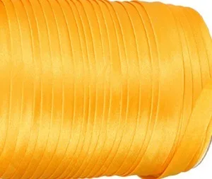 Косая бейка атласная, ширина 20мм, цвет: 7053 (оранжево-желтый)