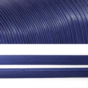 Косая бейка атласная, ширина 20мм, цвет: 7085 (темно-синий)