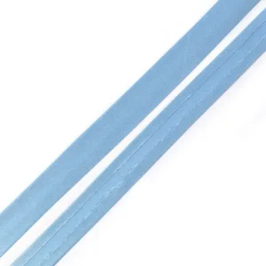 Косая бейка атласная, ширина 20мм, цвет: 7067 (темно-голубой)