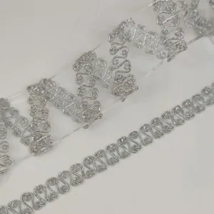 Декоративная металлизированная лента, ширина 10мм, цвет: серебристый