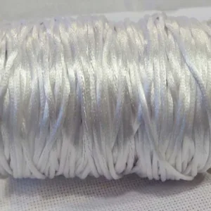 Атласный шнур, d.2мм, цвет: 001 (белый)