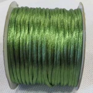 Атласный шнур, d.2мм, цвет: серовато-зеленый