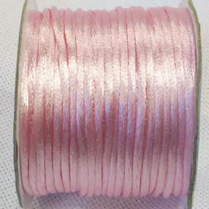 Атласный шнур, d.2мм, цвет: светло-розовый