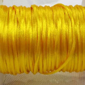Атласный шнур, d.2мм, цвет: желтый