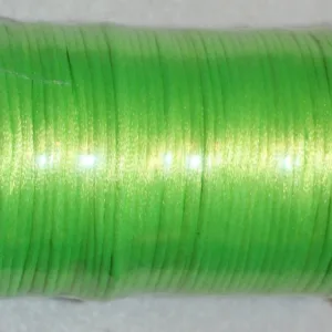 Атласный шнур, d.2мм, цвет: неоновый зеленый